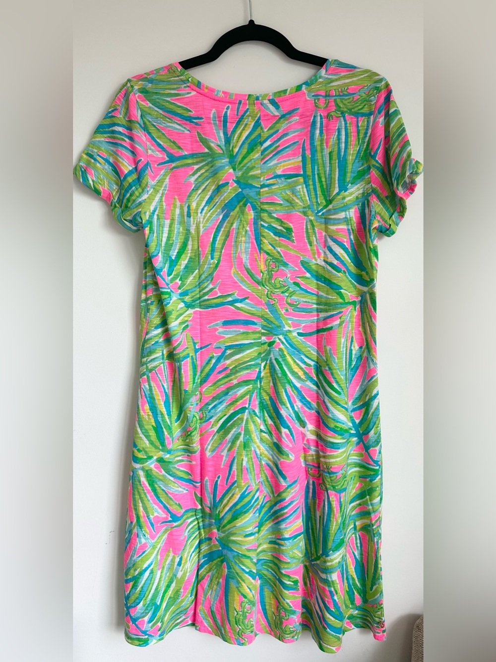 LILLY PULITZER Women's Pink Tropical V-Neck Dress Size M - Picture 5 of 6